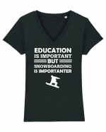 SNOWBOARDING Tricou mânecă scurtă guler V Damă Evoker