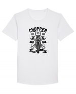 Chopper Custom Black Tricou mânecă scurtă guler larg Bărbat Skater