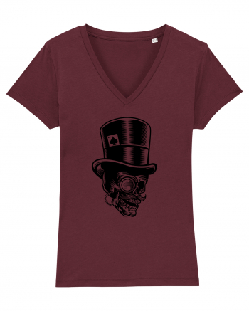 Skull Joben Black Burgundy