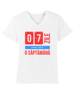 7 Zile pana trece o saptamana Tricou mânecă scurtă guler V Bărbat Presenter