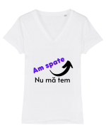 Am spate.  Nu ma tem! Tricou mânecă scurtă guler V Damă Evoker