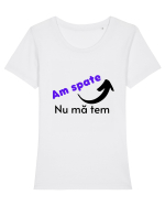 Am spate.  Nu ma tem! Tricou mânecă scurtă guler larg fitted Damă Expresser