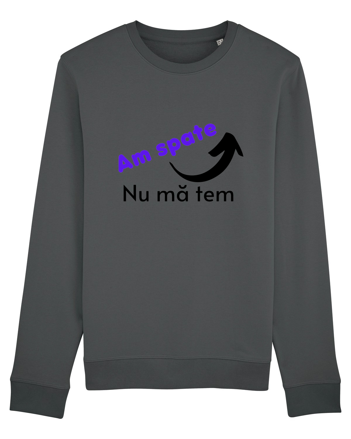 Bluză mânecă lungă Unisex Rise Anthracite