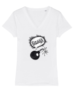 Bang Tricou mânecă scurtă guler V Damă Evoker