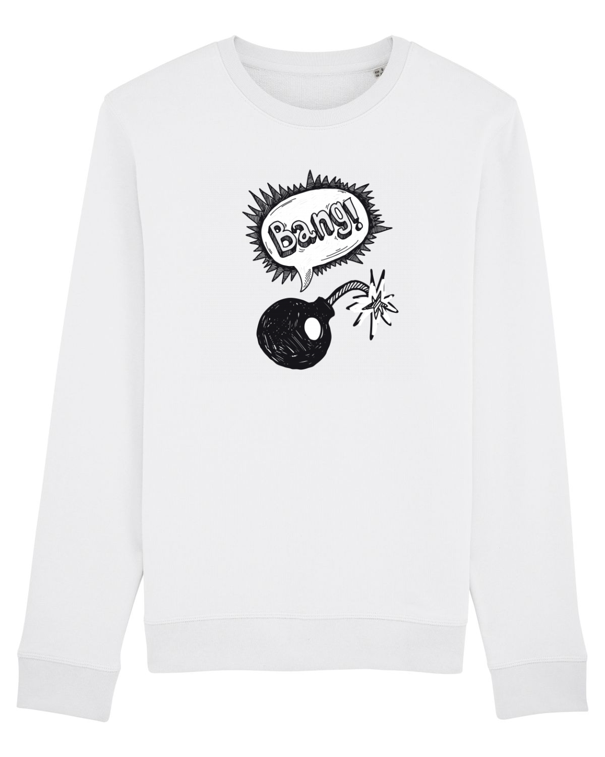 Bluză mânecă lungă Unisex Rise White