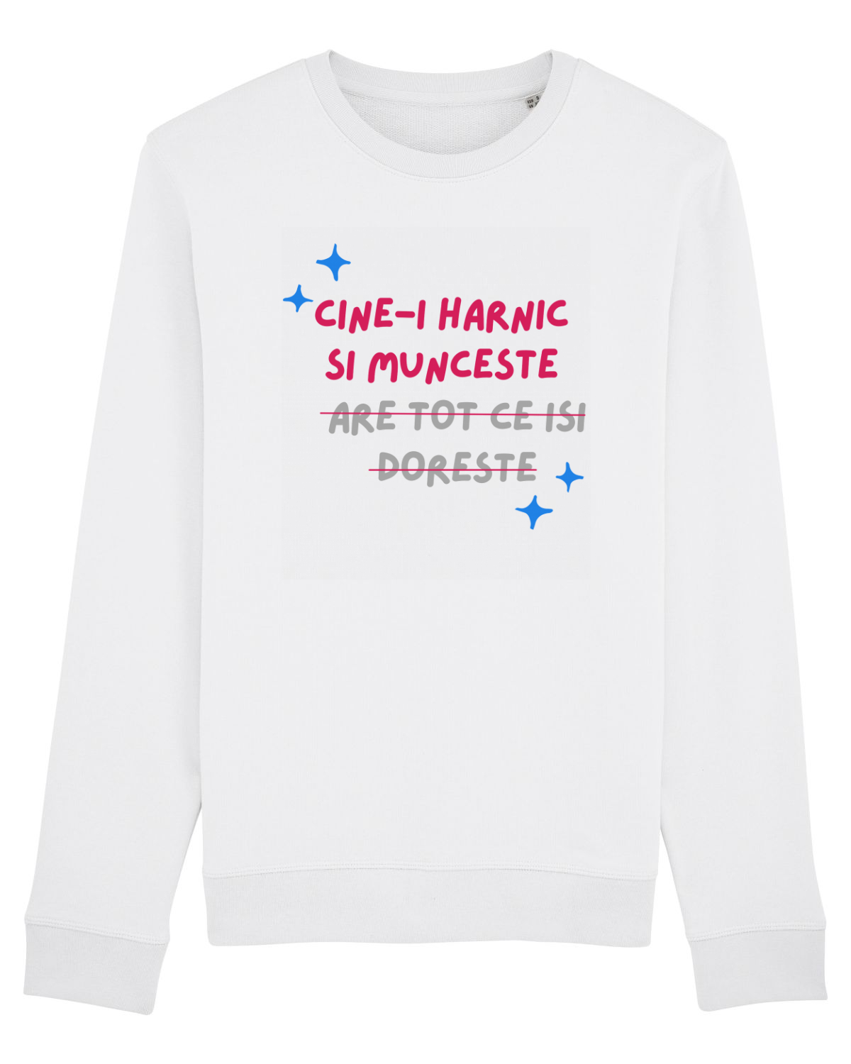 Bluză mânecă lungă Unisex Rise White