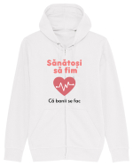 Sănătoși să fim. Banii se fac ei ... Hanorac cu fermoar Unisex Connector