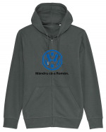 VW. Mândru că-s Român Hanorac cu fermoar Unisex Connector