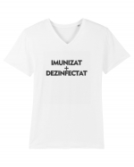 Imunizat si Dezinfectat Tricou mânecă scurtă guler V Bărbat Presenter