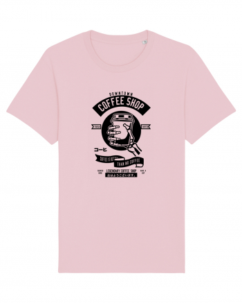 Coffee Shop Black Cotton Pink