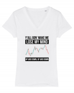 Lose My Mind (Trading) negru Tricou mânecă scurtă guler V Damă Evoker