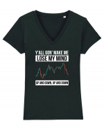 Lose My Mind (Trading) alb Tricou mânecă scurtă guler V Damă Evoker
