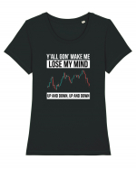 Lose My Mind (Trading) alb Tricou mânecă scurtă guler larg fitted Damă Expresser