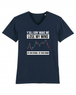 Lose My Mind (Trading) alb Tricou mânecă scurtă guler V Bărbat Presenter