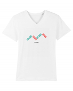 UP AND DOWN (Crypto Quote) negru Tricou mânecă scurtă guler V Bărbat Presenter