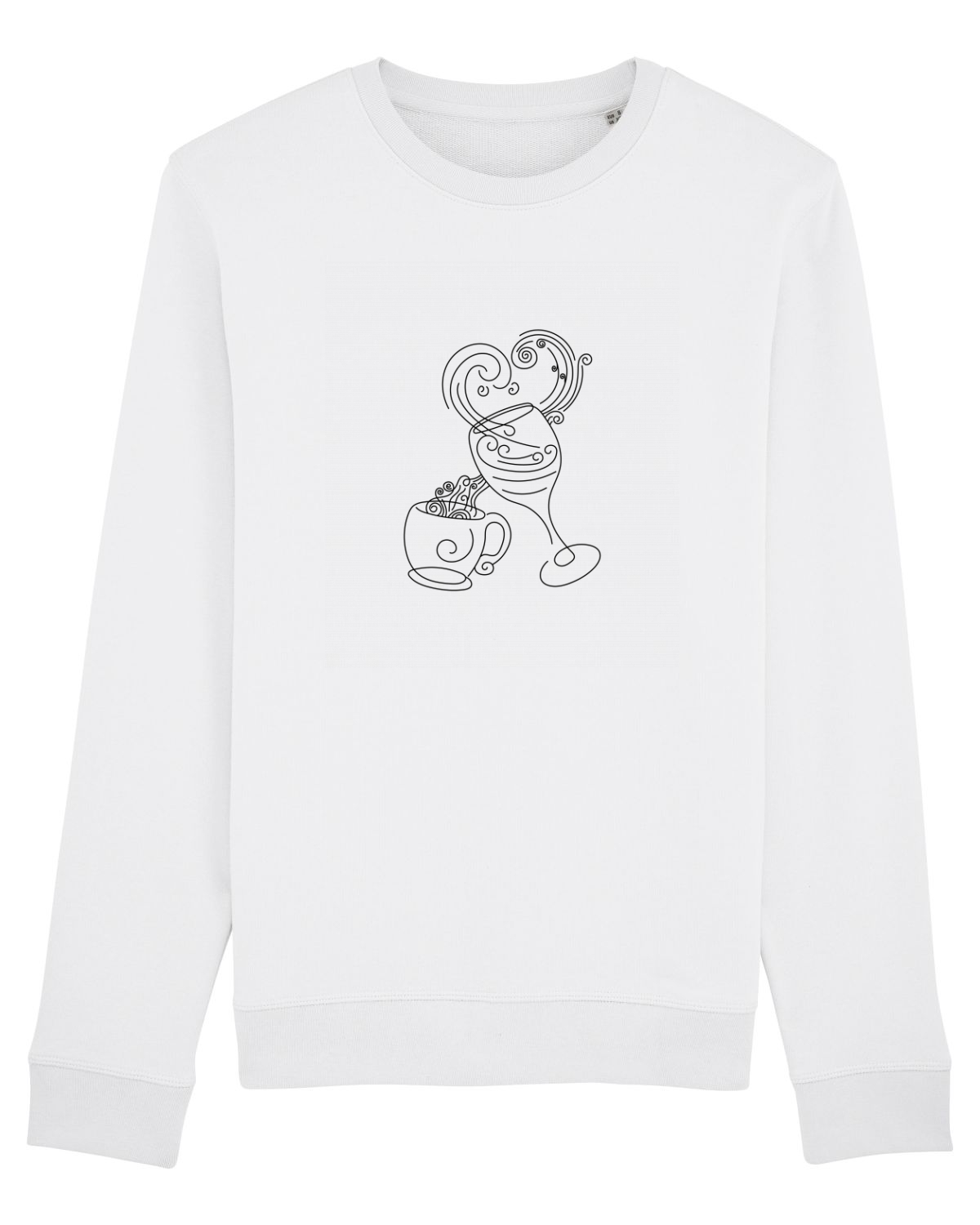 Bluză mânecă lungă Unisex Rise White