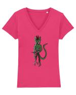 MUTANT REPTILE Tricou mânecă scurtă guler V Damă Evoker