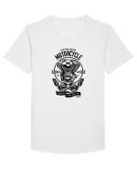 Moto Engine Black Tricou mânecă scurtă guler larg Bărbat Skater