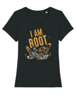 I am root Tricou mânecă scurtă guler larg fitted Damă Expresser