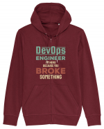 DevOps engineer - I am here because you broke something Hanorac cu fermoar Unisex Connector