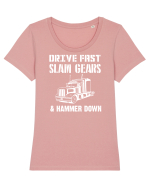DRIVER Tricou mânecă scurtă guler larg fitted Damă Expresser