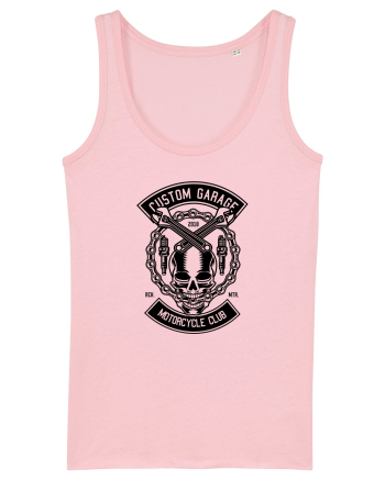 Bike Skull Custom Black Cotton Pink