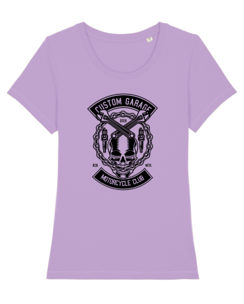 Bike Skull Custom Black Lavender Dawn