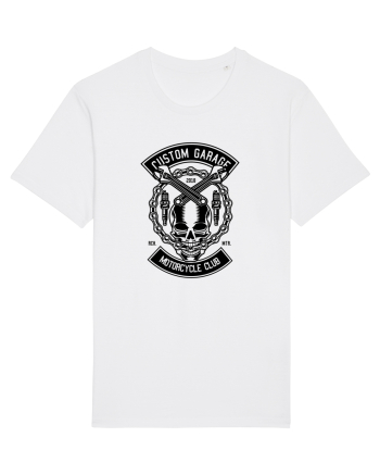 Bike Skull Custom Black White