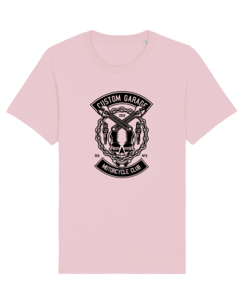 Bike Skull Custom Black Cotton Pink