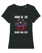 USA Tricou mânecă scurtă guler larg fitted Damă Expresser