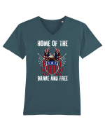USA Tricou mânecă scurtă guler V Bărbat Presenter