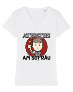 Am sot rau Tricou mânecă scurtă guler V Damă Evoker