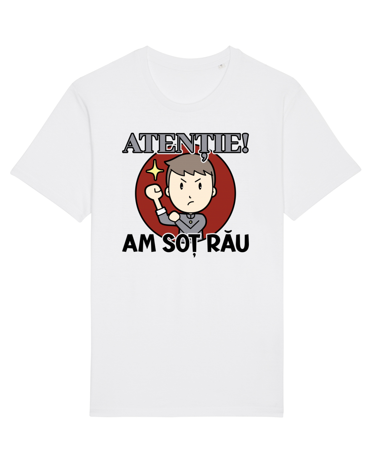 Tricou mânecă scurtă Unisex Rocker White