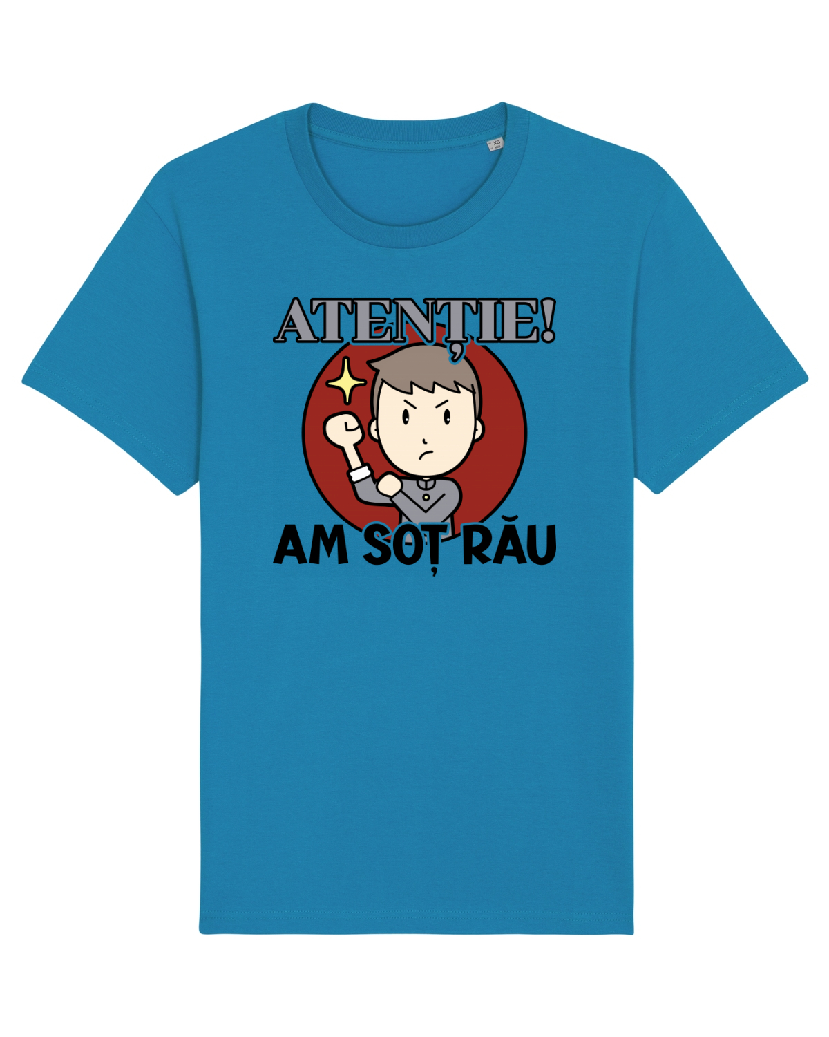 Tricou mânecă scurtă Unisex Rocker Azur