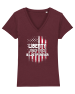 LIBERTY Tricou mânecă scurtă guler V Damă Evoker