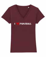 PAINTBALL Tricou mânecă scurtă guler V Damă Evoker