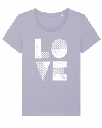 LOVE Tricou mânecă scurtă guler larg fitted Damă Expresser