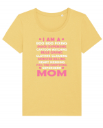 MOM Tricou mânecă scurtă guler larg fitted Damă Expresser