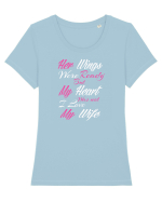 MY WIFE Tricou mânecă scurtă guler larg fitted Damă Expresser