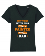 PAINTER DAD Tricou mânecă scurtă guler V Damă Evoker