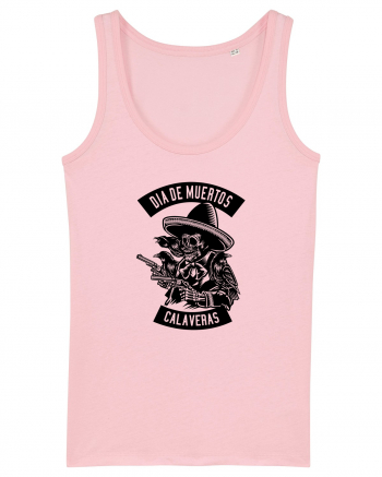 Dia de Muertos Black Cotton Pink