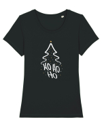 Ho Ho Ho Tricou mânecă scurtă guler larg fitted Damă Expresser