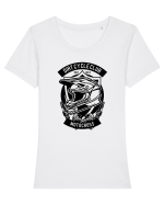 Dirt Bike Motocross Black Tricou mânecă scurtă guler larg fitted Damă Expresser