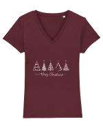 Merry Christmas #4 Tricou mânecă scurtă guler V Damă Evoker