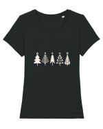 Brazi Craciun Tricou mânecă scurtă guler larg fitted Damă Expresser