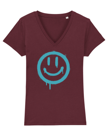 Smiley Face Burgundy