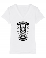 Doctor Skull Black Tricou mânecă scurtă guler V Damă Evoker