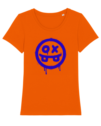Sick scary face Bright Orange