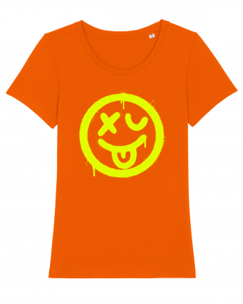 Smiling sick face Bright Orange