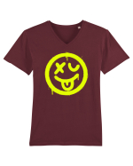 Smiling sick face Tricou mânecă scurtă guler V Bărbat Presenter